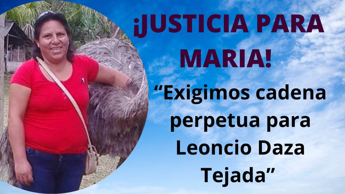 #justiciaparaMaria 
@NumPachacutec @MagaliAguilarC1