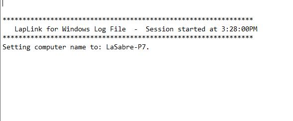 heh. There's a computer name in the laplink log files.LaSabre-P7!