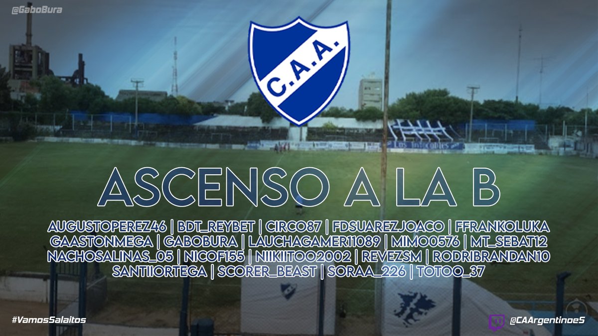Luego de una gran temporada, el Salaito ascendió a la segunda división de <a href="/IESAFIFAar/">IESA Argentina</a>. Este es el plantel que a lo largo de la temporada 13, dio todo de si, para conseguir el tan ansiado objetivo. ¡Felicitaciones!

#VamosSalaitos