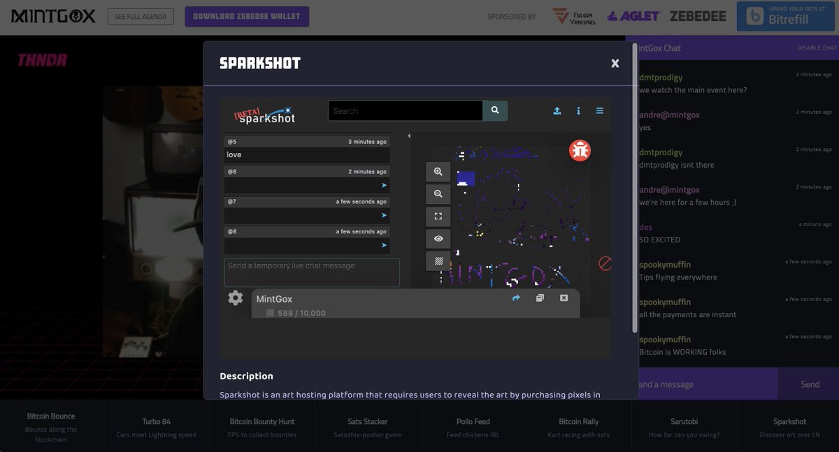 So cool. <a href="/sparkshot_io/">sparkshot.io</a> in the <a href="/MintGox/">Magic Internet Gathering</a> dashboard.