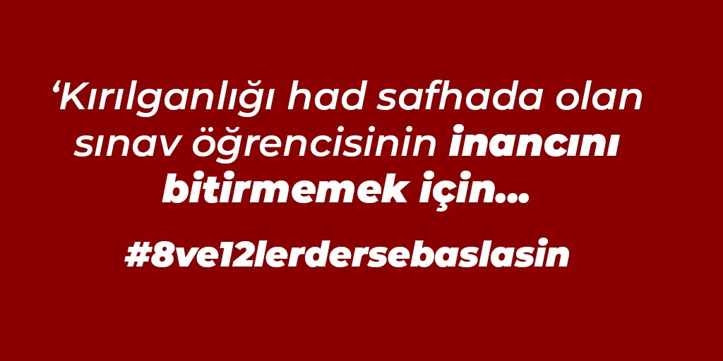 Öğretmen, sınav öğrencisi için bir eğitimciden fazlasıdır. Danışmandır, dosttur, yoldaştır.

#enazindan8ve12