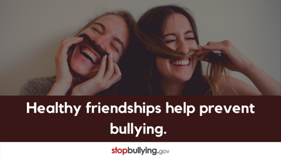 StopBullyingGov's tweet photo. #DYK that having healthy friendships can help prevent bullying? By having a network of peers and positive relationships with teachers, you’ll have people who can step in and help if you’re being bullied. #StopBullying #Peers
https://t.co/iDKWT8DkRd https://t.co/dvpzcz50Mh