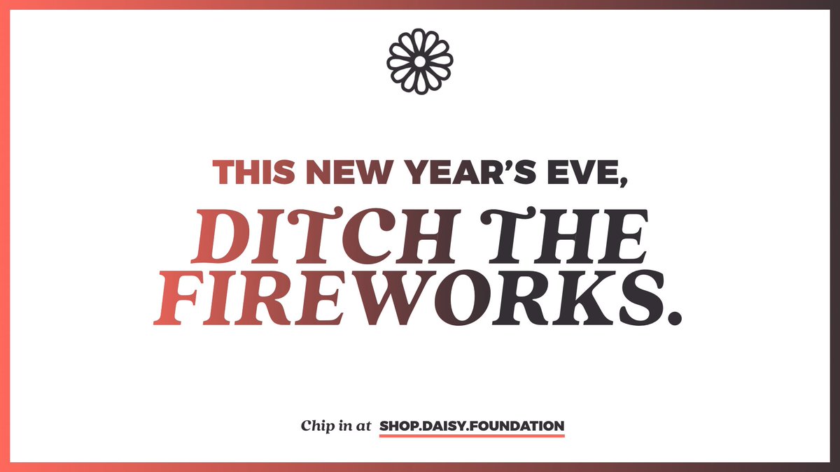 WeAreTeamDaisy's tweet photo. Fireworks – what are they good for? Absolutely nothing. 

In fact, fireworks are known to have a negative impact on animals and the environment. That’s why we’re asking you to #DitchTheFireworks this New Year’s Eve (and always). 🚫 https://t.co/nSxfIykGOX
