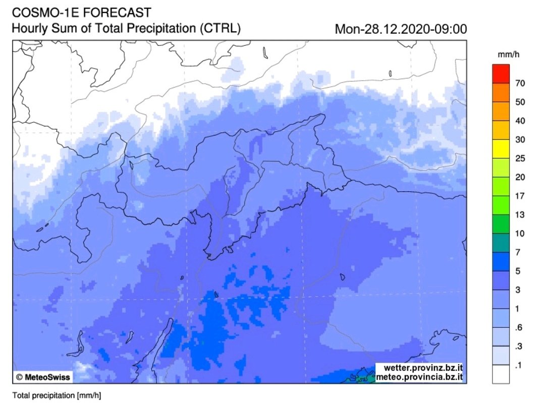 DanielSchrott's tweet photo. Morgen passiert was ganz seltenes für das #Etschtal in #Südtirol. 🌨️☃️ Schneefall bei deutlichen Minusgraden, richtiger Pulver, kein patziger Glatsch wie Anfang Dezember. 15-20 cm fallen. Verkehrsprobleme sind vorprogrammiert... 🛣️🚘#bozen #meran https://t.co/zJxGXKL99v