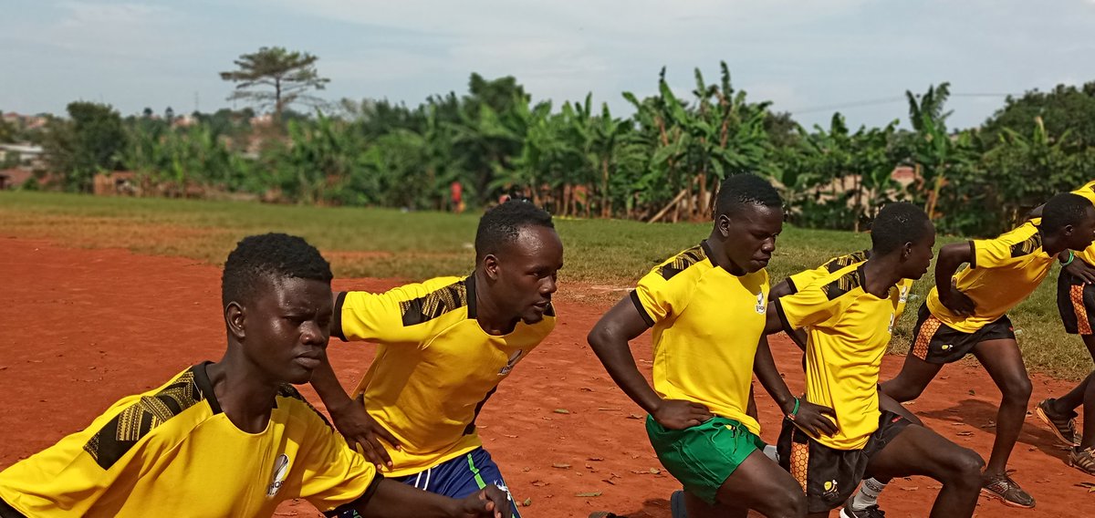 AQRugbyAcademy's tweet photo. #AQRA U19 boys going through their warm up!
Kit donated by @KenyanTitch, #SpringBoksTagRugby team & @CorkTag.
#AcholiQuartersRugbyAcademy https://t.co/oAgplF5Hcq