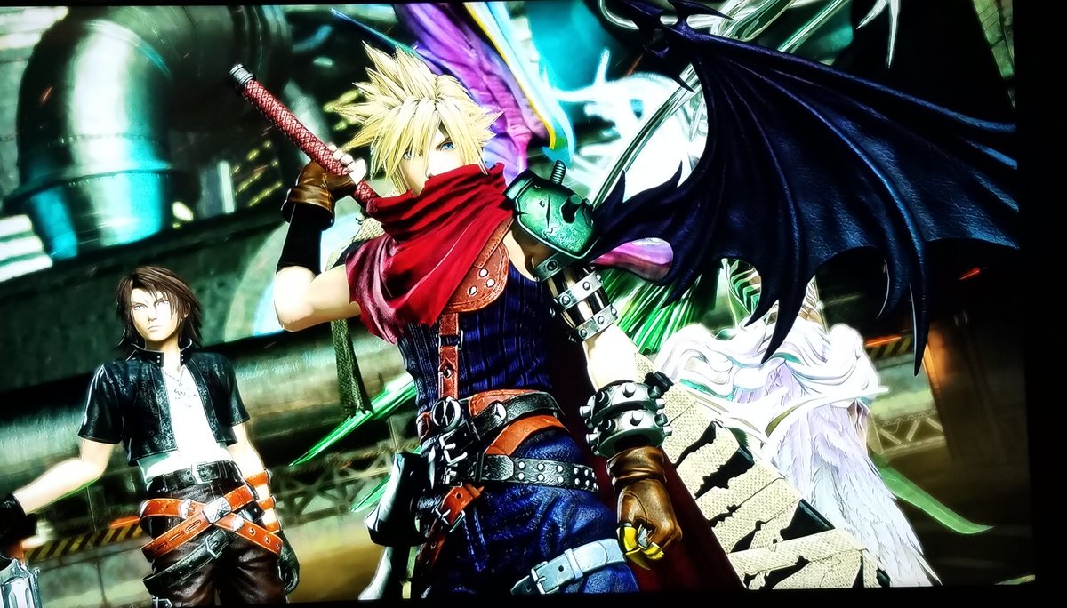 PatzPowerz's tweet photo. @TheReunionVII Recently I just got the new costume, weapon, and additional chat messages DLCs for the #DissidiaFFNT with Leon, Cloud, and Sephiroth😁
I even told @1SteveBurton that I've always used Cloud and Sephiroth in a same team all the time and he said "Awesome, I love it...." https://t.co/qfJtQNvgeU