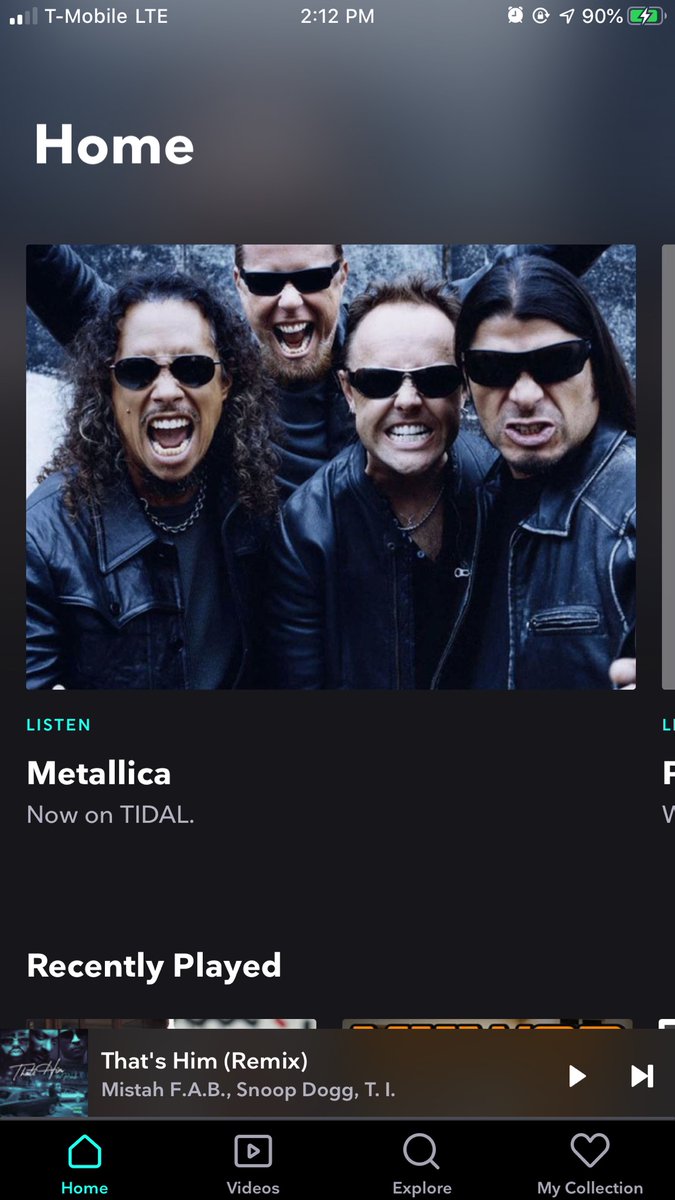 Opened up #Tidal a user Metallica!! I apologize in advance to my neighbors 🎸