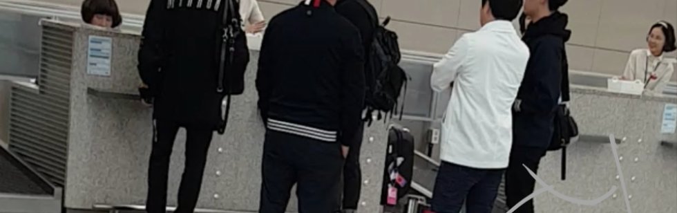 Jungkook and Jimin being dropped off at the airport by their Dad's and Jimin's brother