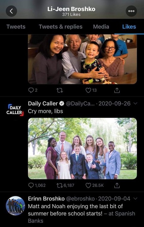 In June, we exposed the social media activity of the chair of UBC's Board of Governors.But  #SFU also has top officials who routinely contradict adminspeak about "equity, diversity, and inclusion."Here's Li-Jeen Broshko, University Secretary & General Counsel of the BoG. 1/6