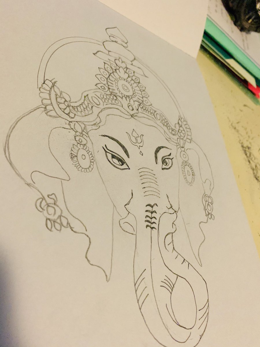 immonica6's tweet photo. Today’s work🙏🏻 #art #shreeGanesh #respect https://t.co/RNVFlTFtf3