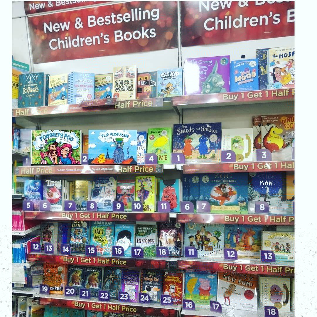 shellhogg1's tweet photo. It's so lovely seeing the feedback arriving from my second children's book launched for Christmas.
Cheeky number 1 + 2 on the bookshelf next to AMAZING authors, just to see what some Magic could be 📚🙏✨ #BookReview #ChildrensBooks  @davidwalliams https://t.co/CG6GEsH1NG