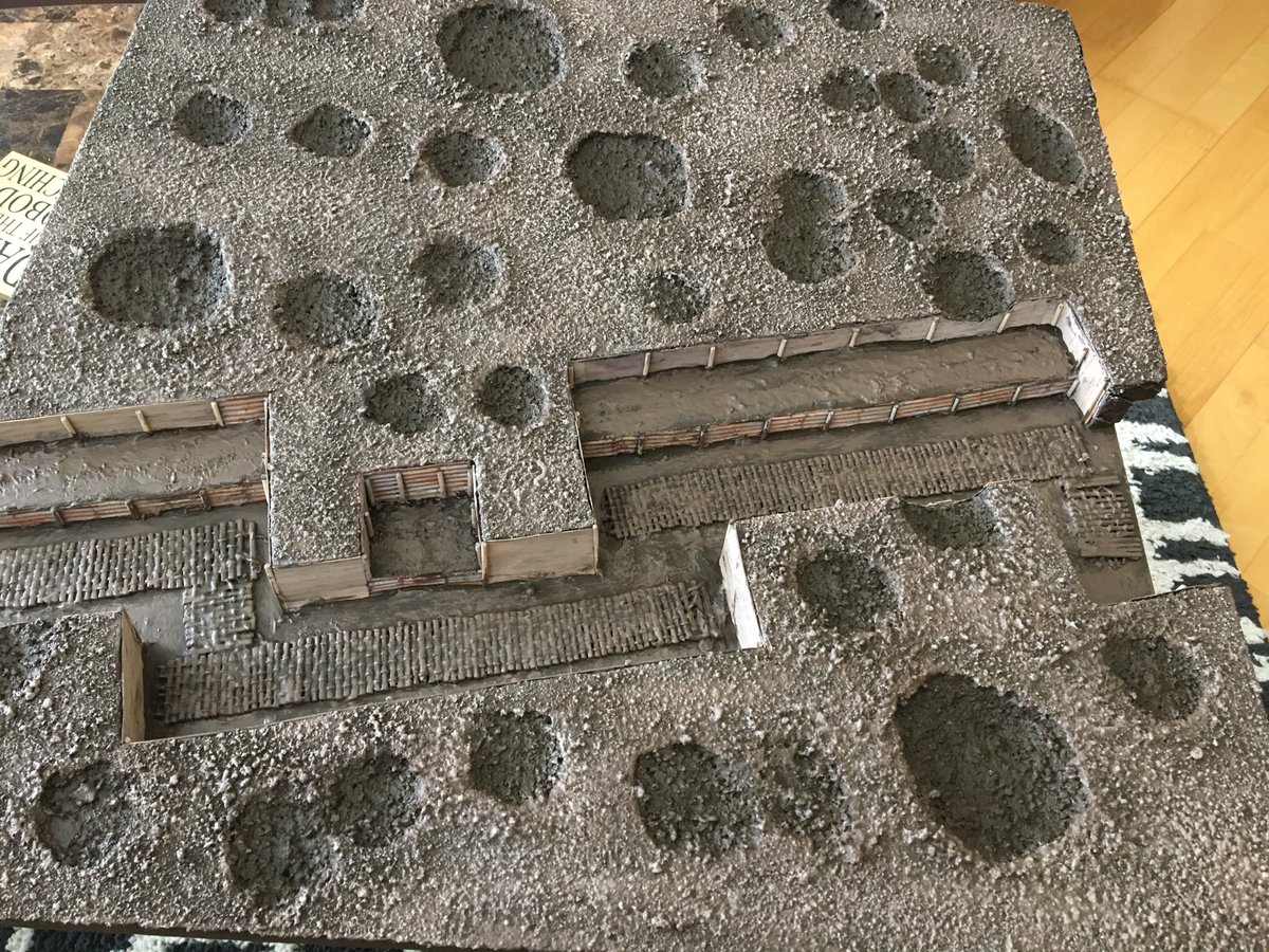 Starting to come together. I used clay rolled out and cut to create sandbags.