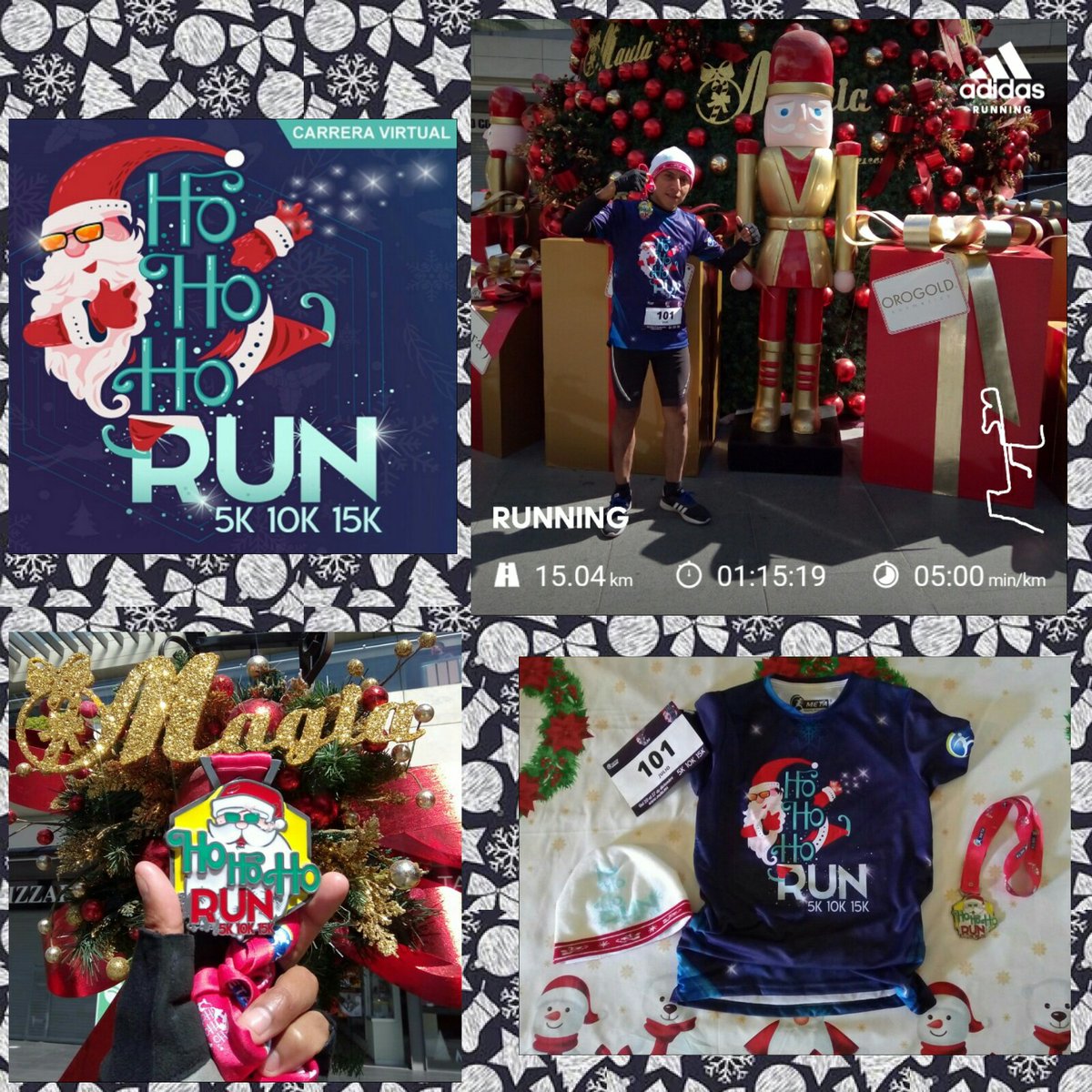 julio12345565's tweet photo. Creando, disfrutando y @SumandoKMx . Sigue la magia ✨ en la carrera #HoHoHoRun 🎅 @MetaSportsM #YoElegiCorrer un #15K #Virtual #MetaForLife . En las próximas echaré a correr a los renos🐎. @logrartusmetas @templorunner 🏃 @ComuniRunners #SomosRunners #AquiYaSeCorrio #Runners https://t.co/eV0UVO8C2Y
