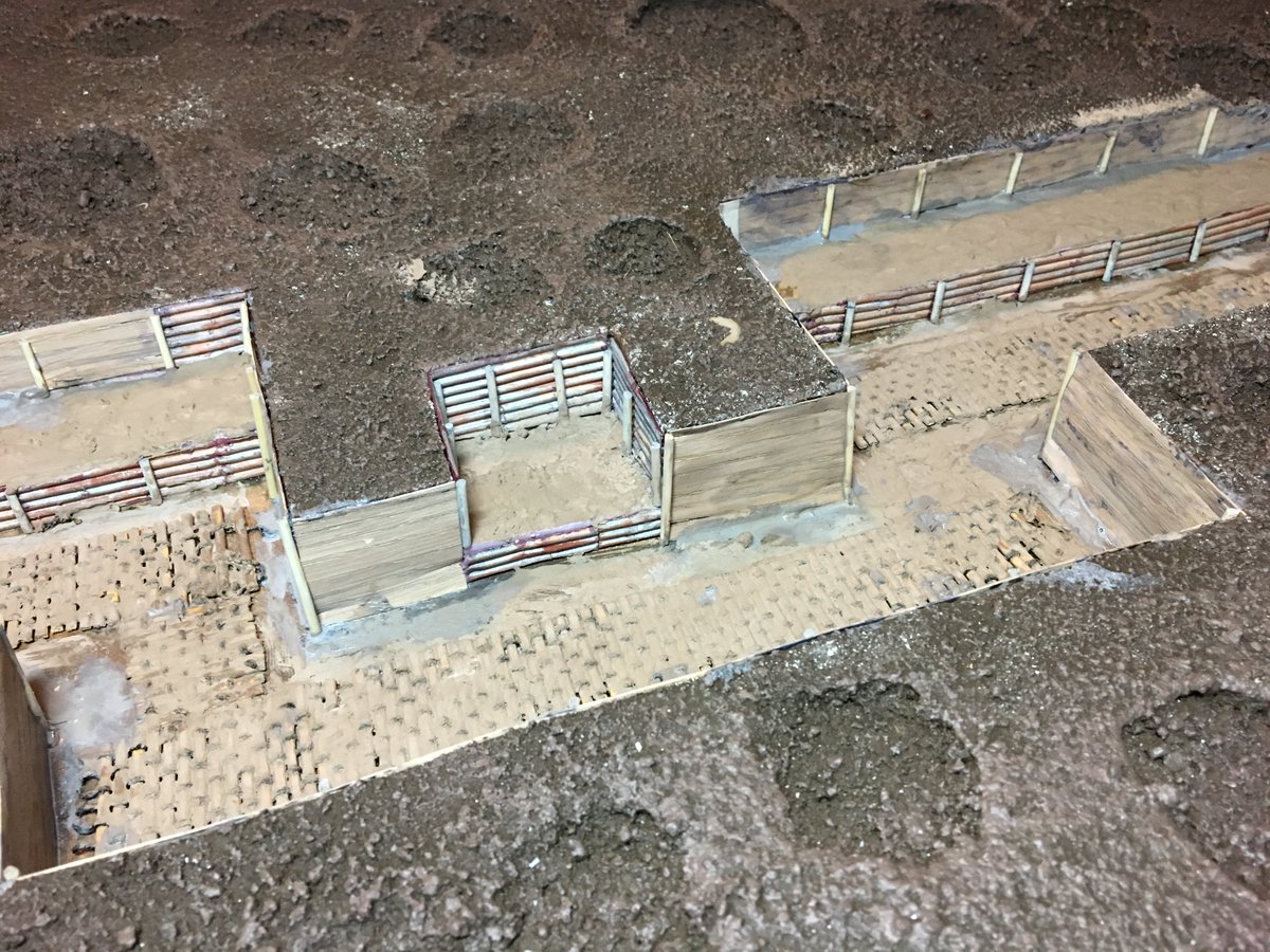 More paint inside the trenches and washes on on the walls.