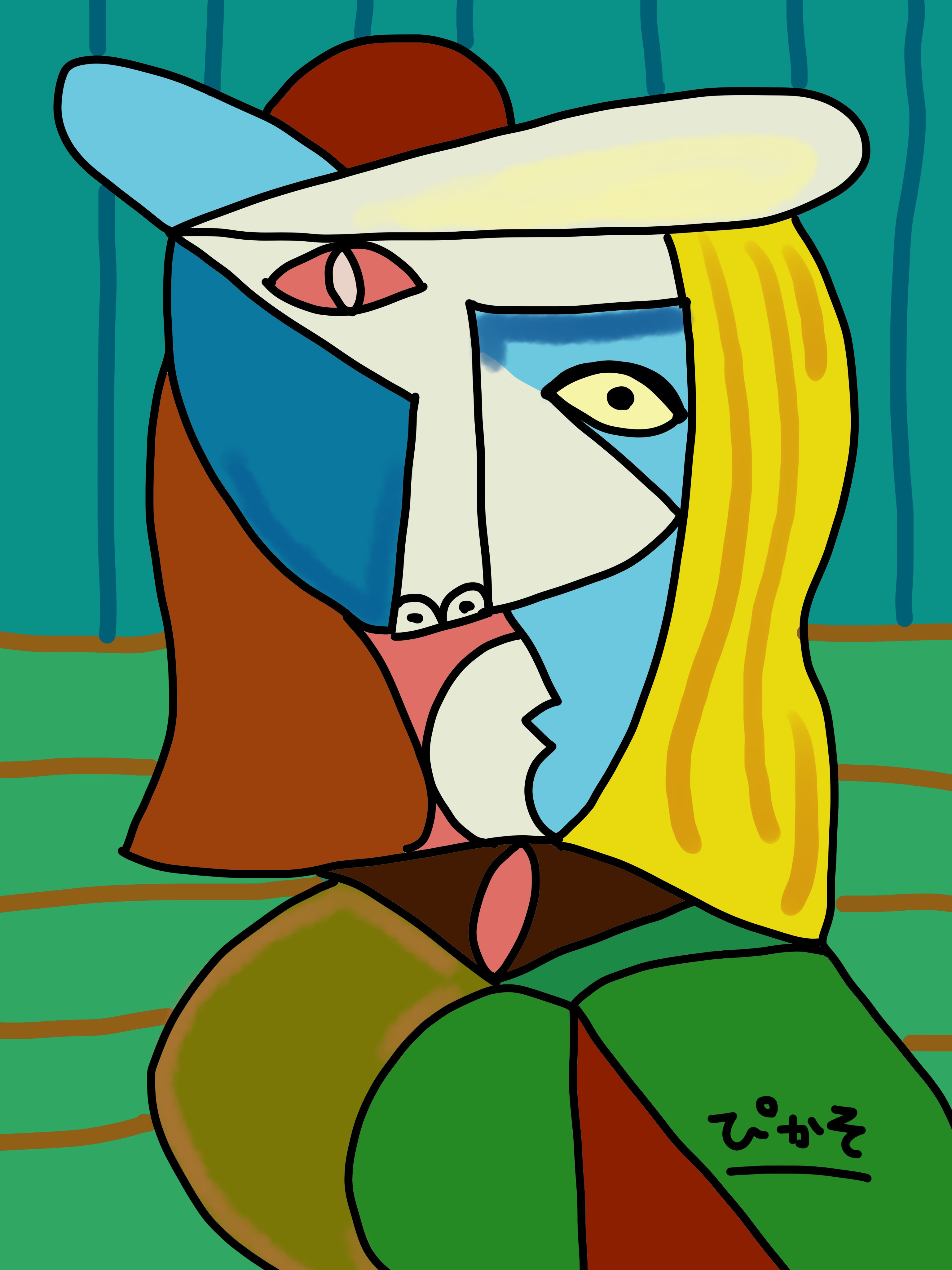 Twitter 上的 Iq Art イラスト ピカソのふりをする枠 Pablo Picasso Cubism Women Spanish Hand Painted Signed ピカソキュービズム T Co Lc5xdhlucz Twitter