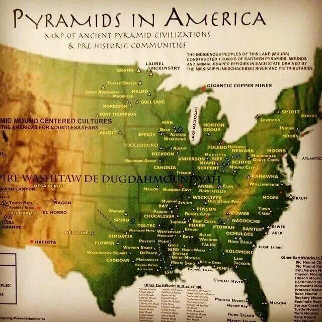 In the book atlantis the antedeluvian world,he speaks on the mound builders , who were known as moors. Although you had moors in each tribe the washitaw ancient history has and still does speak of the pyramids we built here and the journey from atlantis.