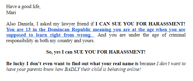 i think in researching the history of aoc laws for the dozens of pages this document has dedicated to arguing the legality of sex between two minors, the people writing this document somehow managed to convince themselves they're basically lawyers