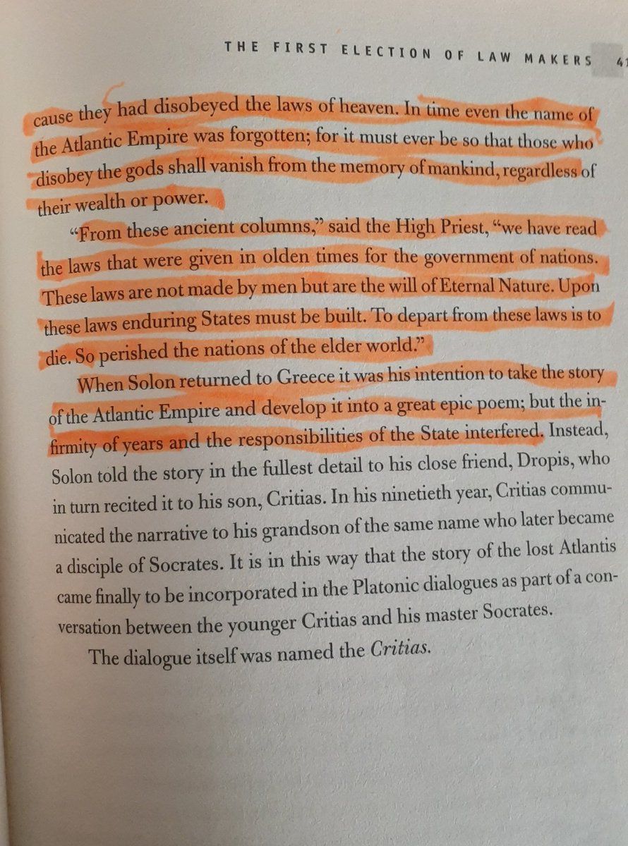 If you dont know the story of atlantis here it is. The story was given by Egyptian high priest but was in no way made up, the cultures of the americas have similar storys and pre contact legends of the sunken land. Keep in mind that egypt over there got it from the one here.