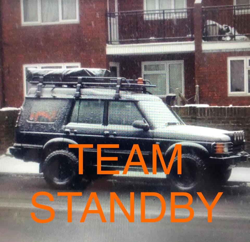 Team now on Standby, #4x4r #surreysnow #volunteer