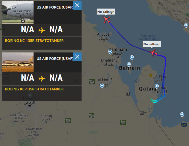 SirListenalot's tweet photo. 2040z #KC135's #AE0489 63-8007 as #PYTHN16 followed by #AE0369 63-8024 as #SHELL34 heading north / Iraq. In between is #PYTHN91, a #B707 / #E8 #JSTARS https://t.co/4451TirMWd