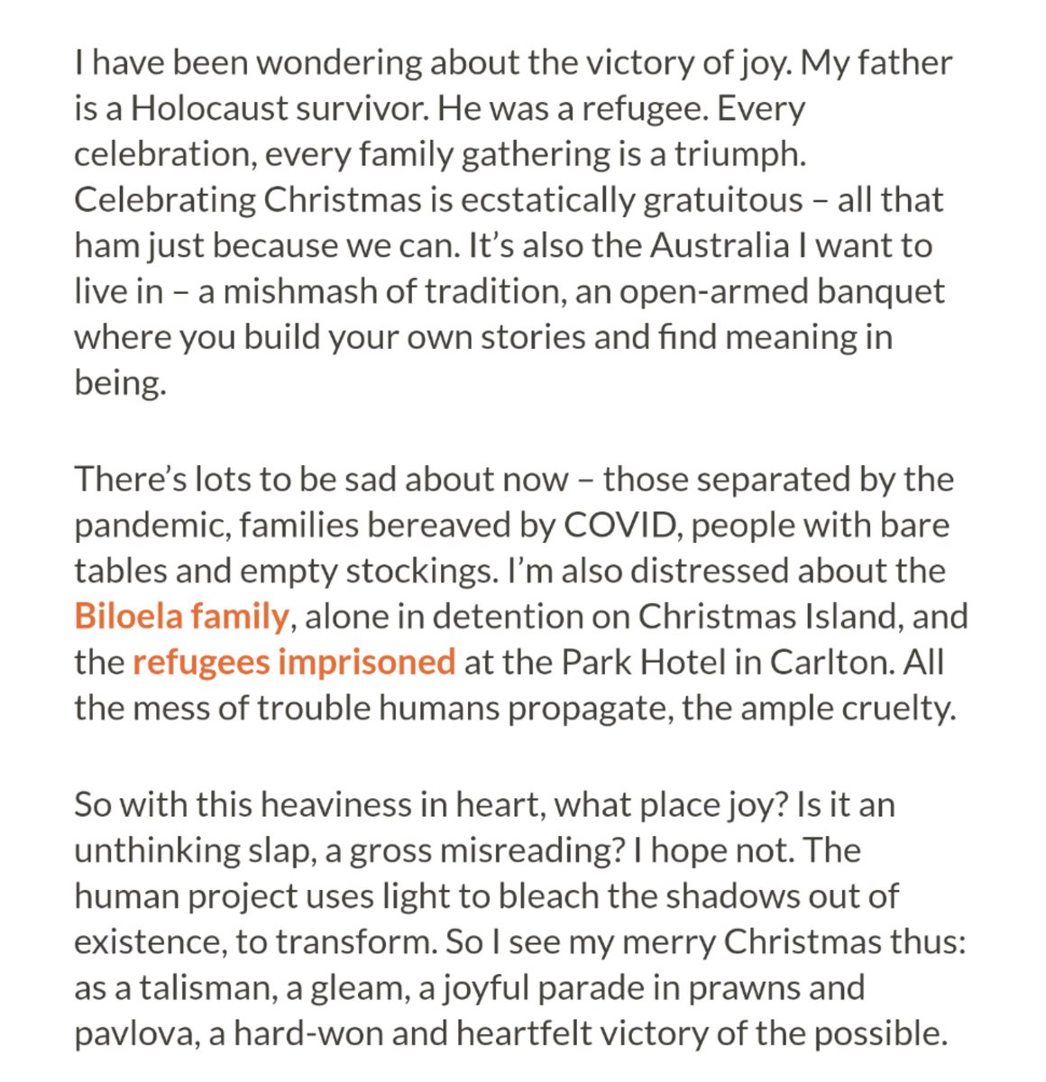 Christmas 2020 Reflection: A Victory of the Possible.