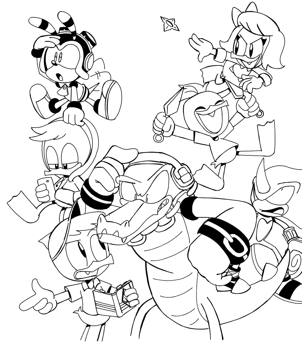 The lineart of a collab I made with  @Infamousquacku