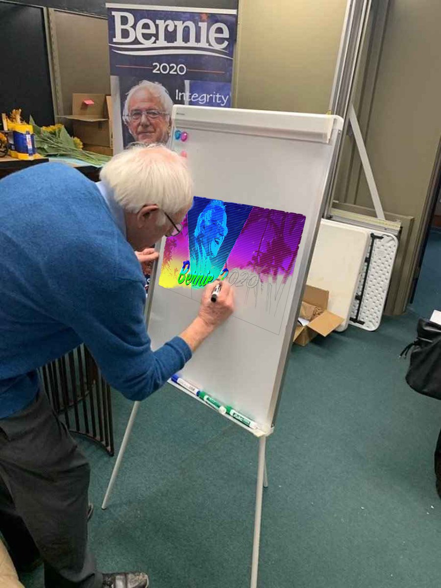 A lot of the art I made early in the year was dedicated to the one and only Bernie... some of it ended up getting used in memes, which was fun to seePosts with Bernie art here:  https://www.patreon.com/aminus?filters[tag]=Bernie%20Sanders