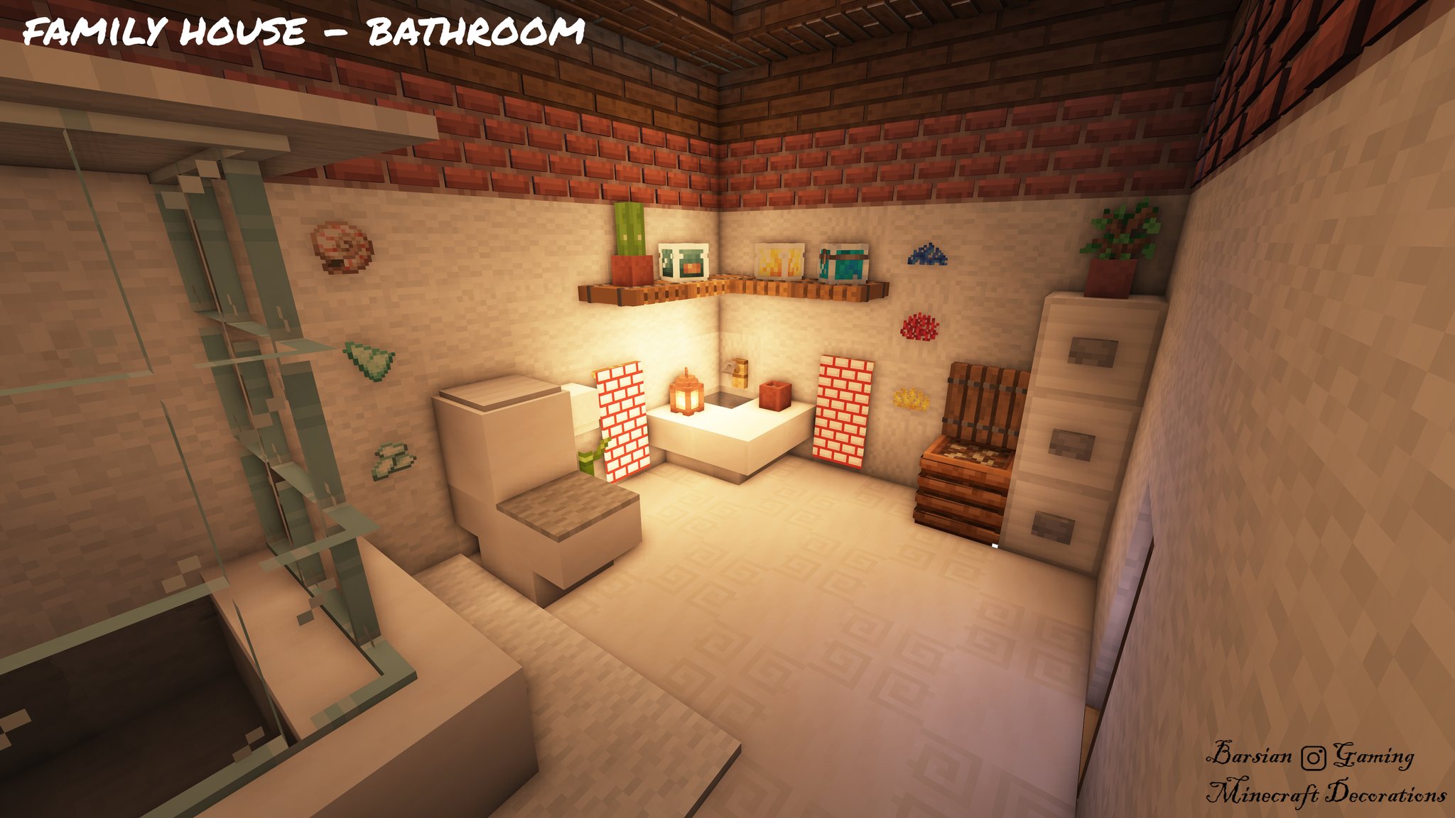 Barsiangaming Minecraft Ideas Minecraft Tips Family House Bathroom Barsian Gaming Minecraft Minecraftbuild Minecrafttutorial Minecraftonly Minecraftdesign Minecraftcreative Minecrafter Mc Play Game House Decor Design