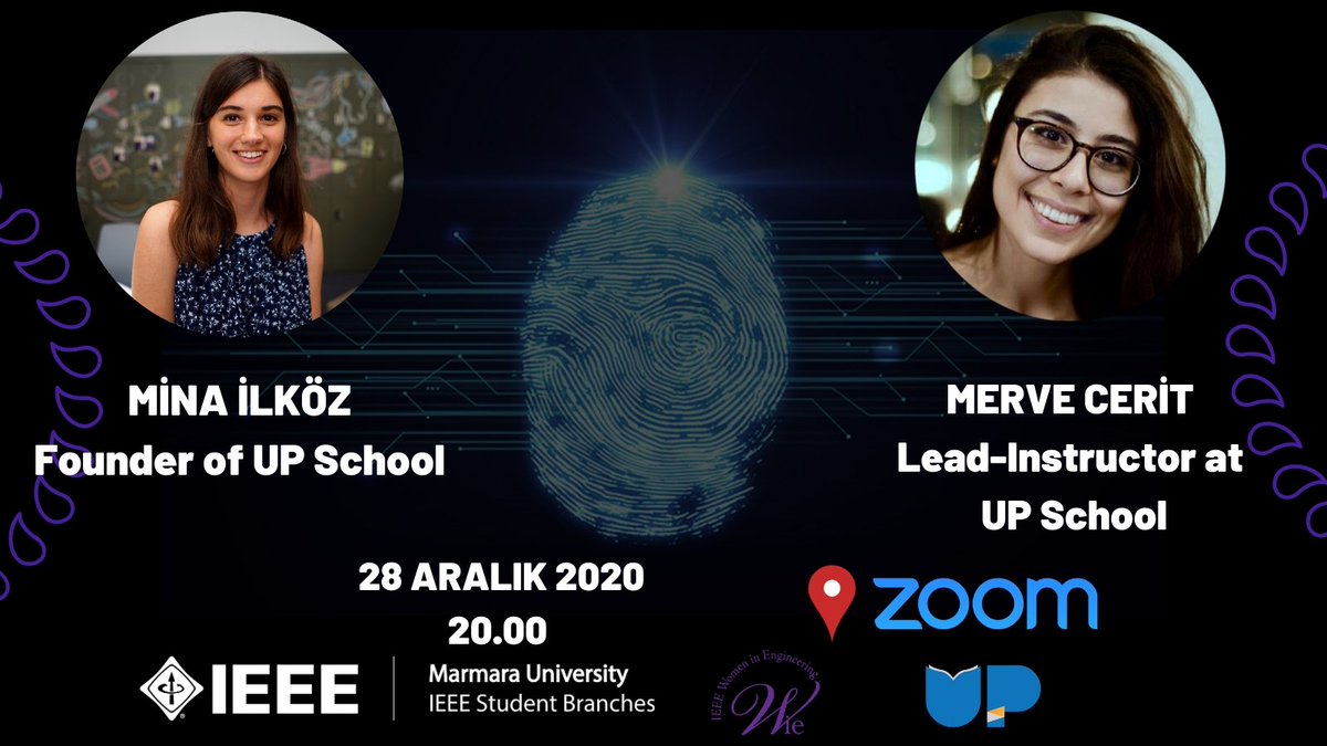 ieeemarmara's tweet photo. IEEE Marmara WIE olarak yarın, UP School kurucusu Mina İLKÖZ ve UP School'da eğitmen Merve CERİT ile buluşuyoruz!🌸
Katılmak için kayıt linki: https://t.co/MD8naJEd8V
Tarih : 28 Aralık 2020
Saat  : 20.00 https://t.co/OK7e0eMOvw