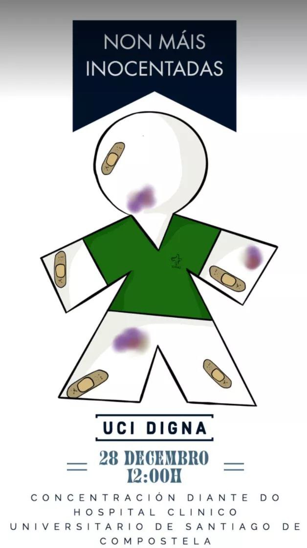 anticapi_GZ's tweet photo. 📢Este luns ás 12h, as traballadoras da UCI do CHUS de Compostela volven mobilizarse contra a precariedade das súas condicións laborais e defensa dunha atención digna.🏥

Porque a sanidade pública non é ningunha inocentada #UCIDigna https://t.co/J2ZgMnnPdK
