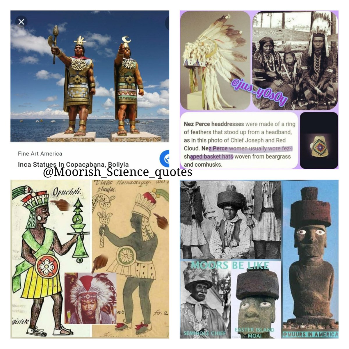 I mention that important connection to state that the iconic royal fez of the moors is found among the sumerian (anu) as well as the americas (anubis) the land linking them would have been atlantis. But let's look at some moorish american atlantis legends.