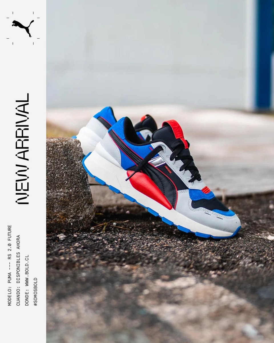 PUMA nos invita a volver a la década de 1980 de la mano de su silueta RS 2.0 Future. Reinventadas con nuevos materiales y colores, esta zapatilla mantiene el espíritu de aquella época. Ya a la venta en BOLD. #somosbold