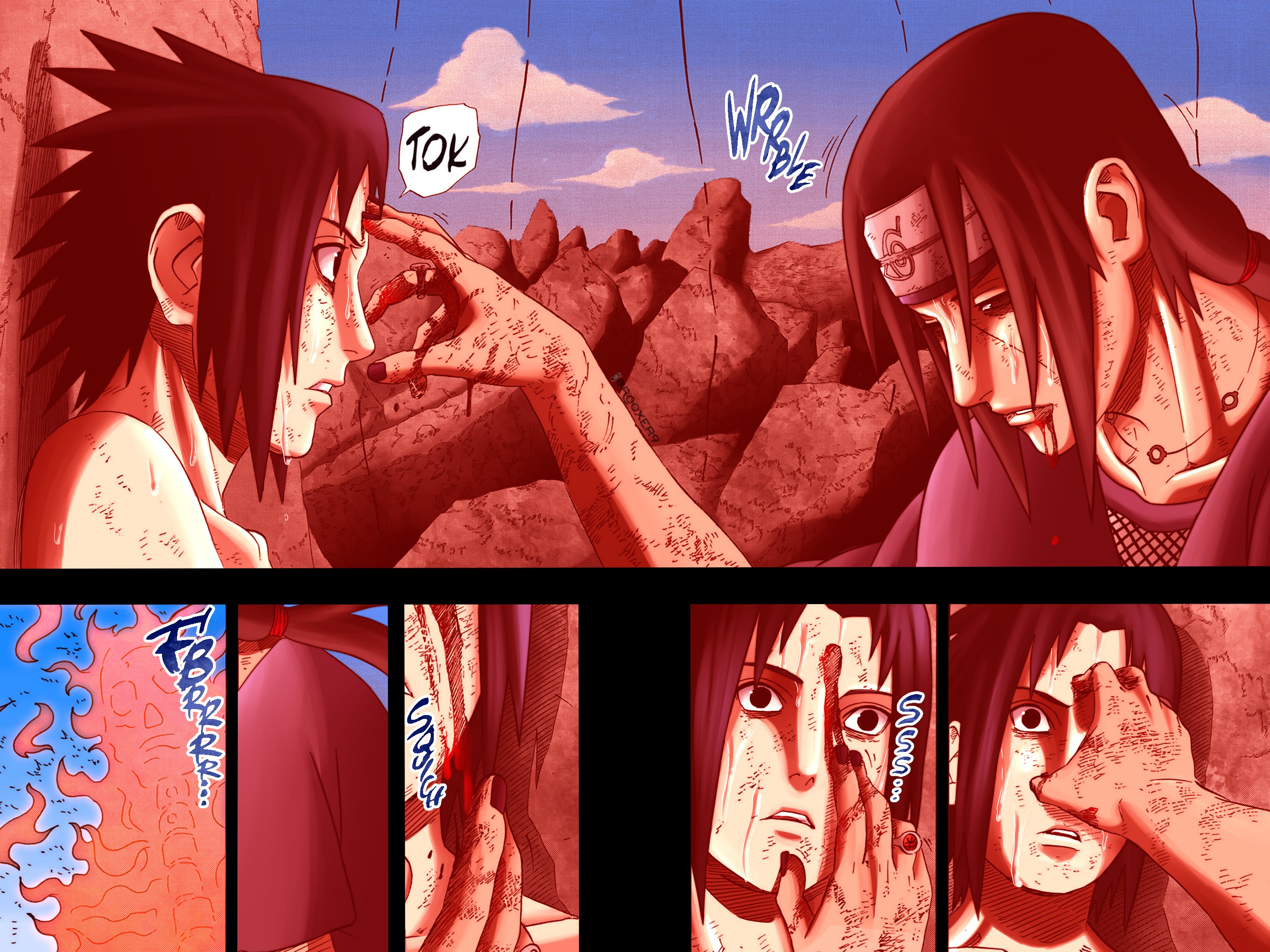 itachi death scene