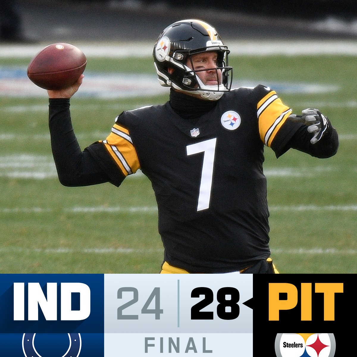 FINAL: The <a href="/steelers/">Pittsburgh Steelers</a> rally to score 21 unanswered points to overcome a 17-point deficit! #HereWeGo #INDvsPIT