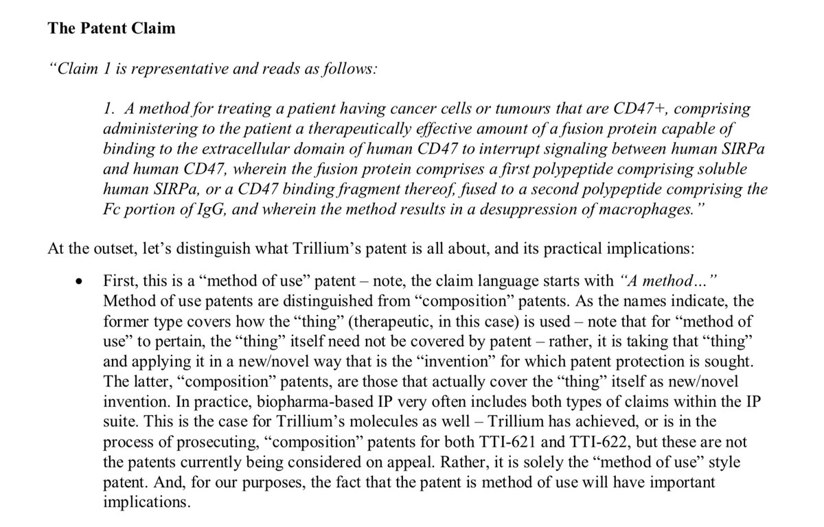  $TRIL  $ALXO -- Trillium Patent Vindicated; Nonobvious, and Unexpectedly Superior -- A PTI Thread -- 3 of 14 $TRIL's intellectual claim -- it's about fusion, and method of use -- and the implications are interesting:              . . .