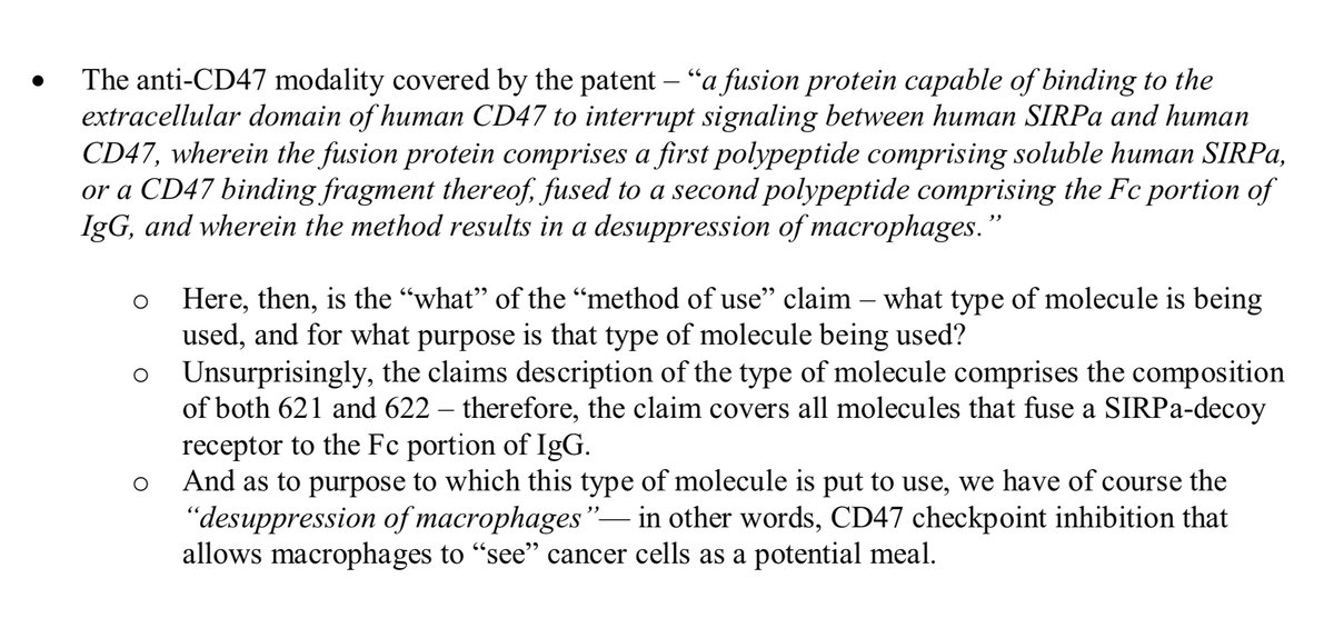  $TRIL  $ALXO -- Trillium Patent Vindicated; Nonobvious, and Unexpectedly Superior -- A PTI Thread -- 5 of 14And, here's the meat of the claim -- the method of use, and for what purpose:       . . .