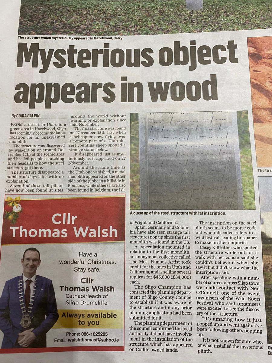 walshthomasf's tweet image. @WildRoots8 #wildfestival

#tallpillar #mysteriousobject #sligofestival @ryanmcmusic @OfficialAslan @JamesMorrisonOK @KaiserChiefs @damolyrics @PaddyCaseyMusic 

@SligoChampion