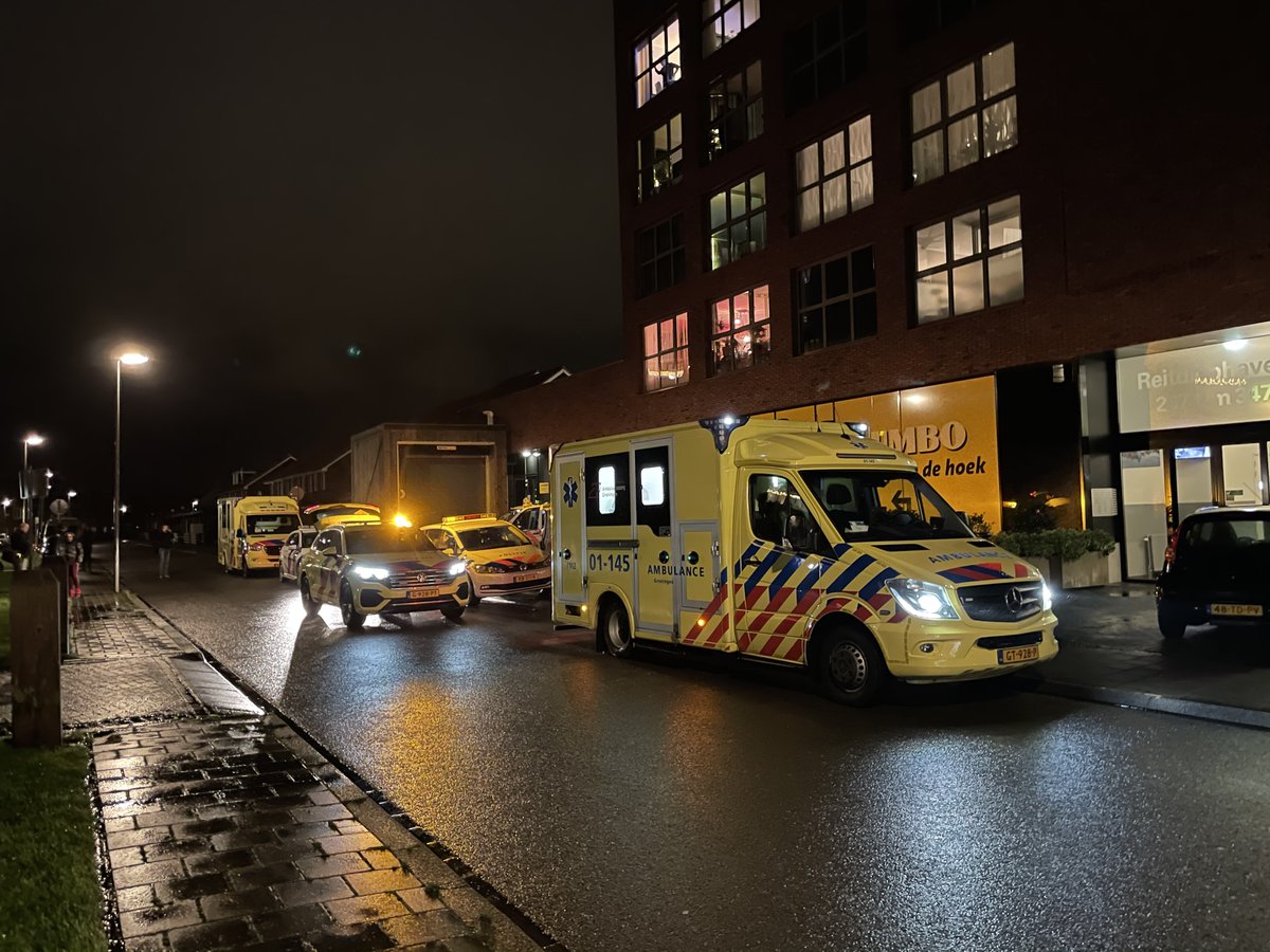 Melding brandweer Reitdiepskade Groningen inzake hulpdiensten