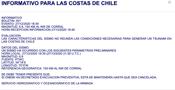 EarthquakeChil1's tweet photo. INFORMACIÓN OFICIAL DE SERVICIO HIDROGRÁFICO Y OCEANOGRÁFICO DE LA ARMADA DE CHILE. https://t.co/62uwPBlDzw