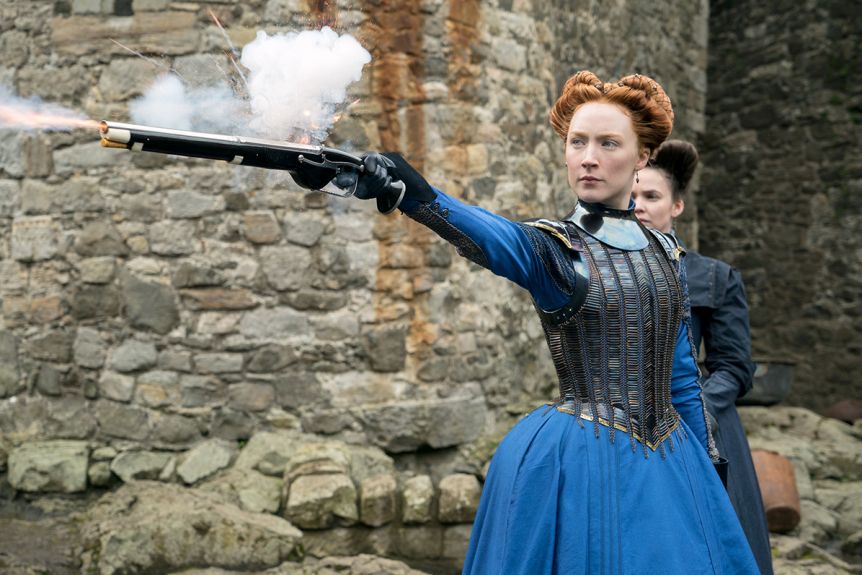 Alexandra Byrne costumed 2018's Mary Queen of Scots, which also combined multiple eras and created a very distinctive, anachronistic look (which some people love and some people hate).