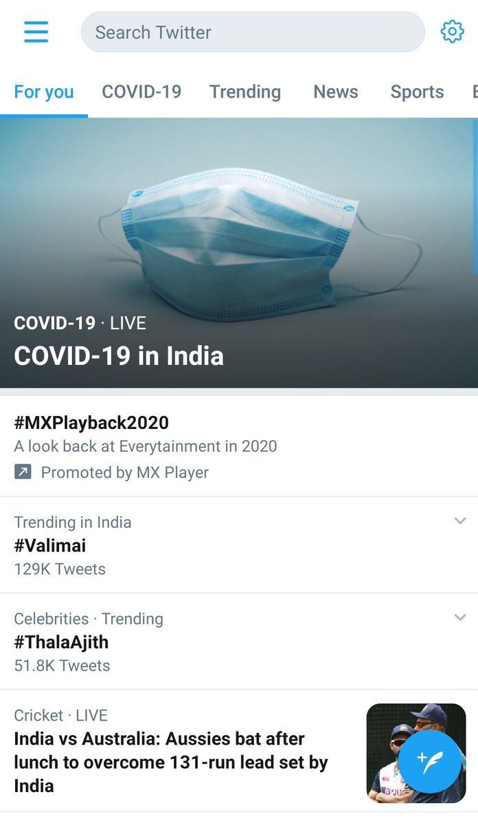 KPMTeamPage's tweet photo. Every Day Morning Trends Is Occupied By Thala Fans 🔥

Rage Mode 😎

#Valimai

#ThalaAjith https://t.co/7WZf4PdtgH