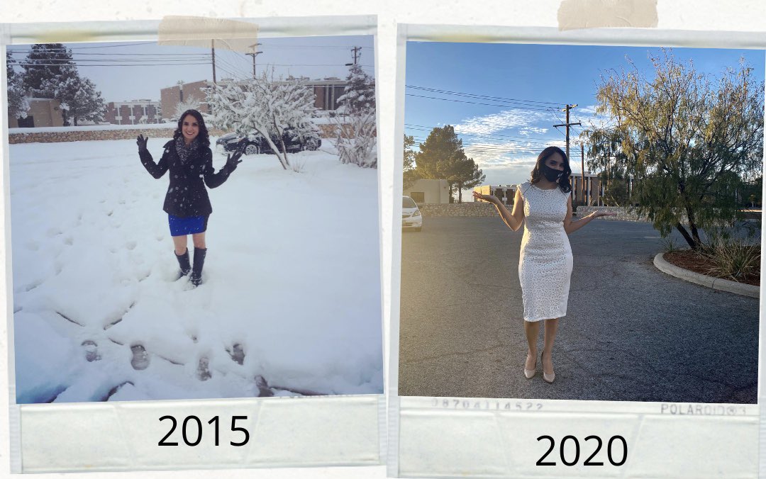 IrisLopezOnAir's tweet photo. 5 years ago today it was a Winter wonderland in the KVIA parking lot with a high of 38 and plenty of snow! Today, it didn’t feel like winter at all with a high of 69 and plenty of sunshine! ☀️ 🥴 

FULL FORECAST: https://t.co/5m8zfnxt3u https://t.co/e5GYXk9Z1T