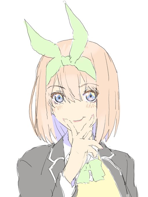 koji🐻‍❄️peroさんがTwitterに投稿した中野四葉(五等分の花嫁)のイラスト。