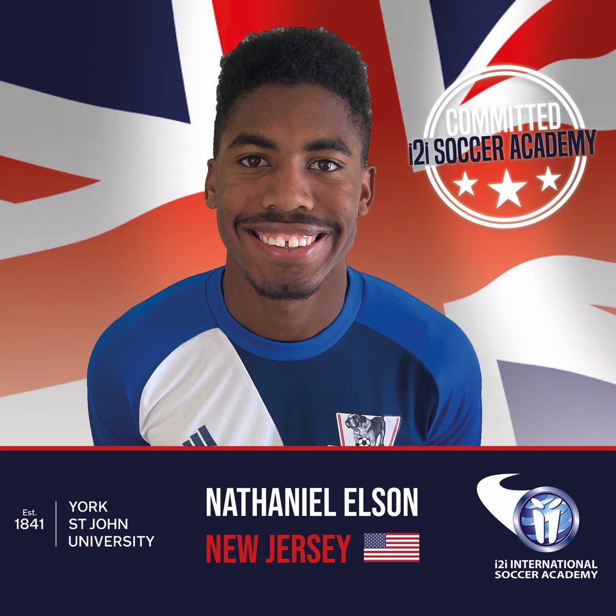 i2iSoccerAcad's tweet photo. 🚨 COMMITTED ✍️ 🚨

Congratulations to goalkeeper Nathaniel Elson from Woodbridge, New Jersey 🇺🇸 on his commitment to the i2i International Soccer Academy in partnership with @YorkStJohn.

Welcome to the family, Nathaniel! 🤝

#OneBigFamily | #i2iSoccerAcademy https://t.co/qwhpcHs48m