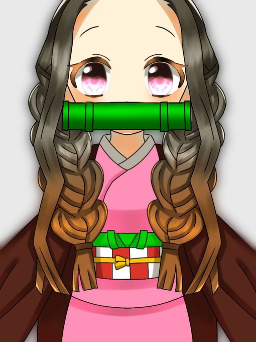 ❅えみ氏❆さんがTwitterに投稿した竈門禰豆子(鬼滅の刃)のイラスト。