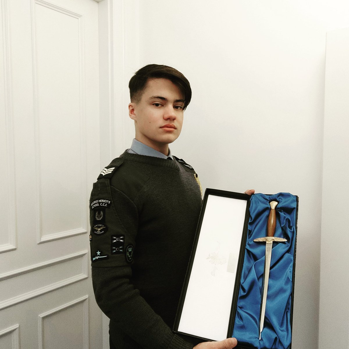 In May this year I was awarded the Sir John Thompson Memorial Sword for best cadet in the CCF (RAF), recently I was sent the award by the Royal Air Squadron, and needless to say I'm absolutely honoured. <a href="/ComdtAC/">Commandant RAF Air Cadets</a> <a href="/aircadets/">RAF Air Cadets</a> <a href="/George_Heriots/">George Heriot's</a> @arc_sni <a href="/HeadCCFRAF/">DCOS Ops</a>