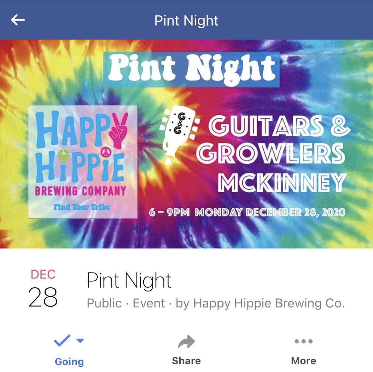 Last pint night of the year!! Come out and see me at @guitarsgrowlers in McKinney. $25 will get you a groovy silicone pint glass and 2 beers of your choice! #supportlocal