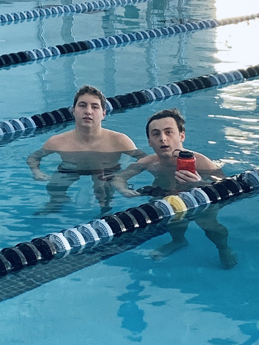what swimming 10,000 yards will do to you😴😴😰 congrats to these two Jack and Mike for completing all 10,000!! #IAmSpeed
