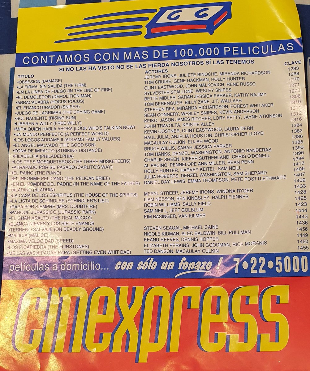 EdgarKont's tweet photo. Estoy algo aburrido, voy a llamar a #Cinexpress para pedir que me traigan unas VHS, tienen nuevos lanzamientos en su catálogo!!!!! 😱😱😱 https://t.co/qiEQksdBeM
