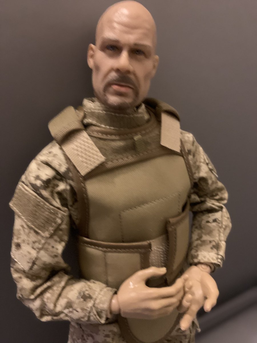 cadehooper's tweet photo. When your 3 year old is obsessed with playing with #barbiedolls with dad; dad has to craft a @steveaustinBSR  action figure to Barbies scale to play with her. https://t.co/SmrQtnklnb